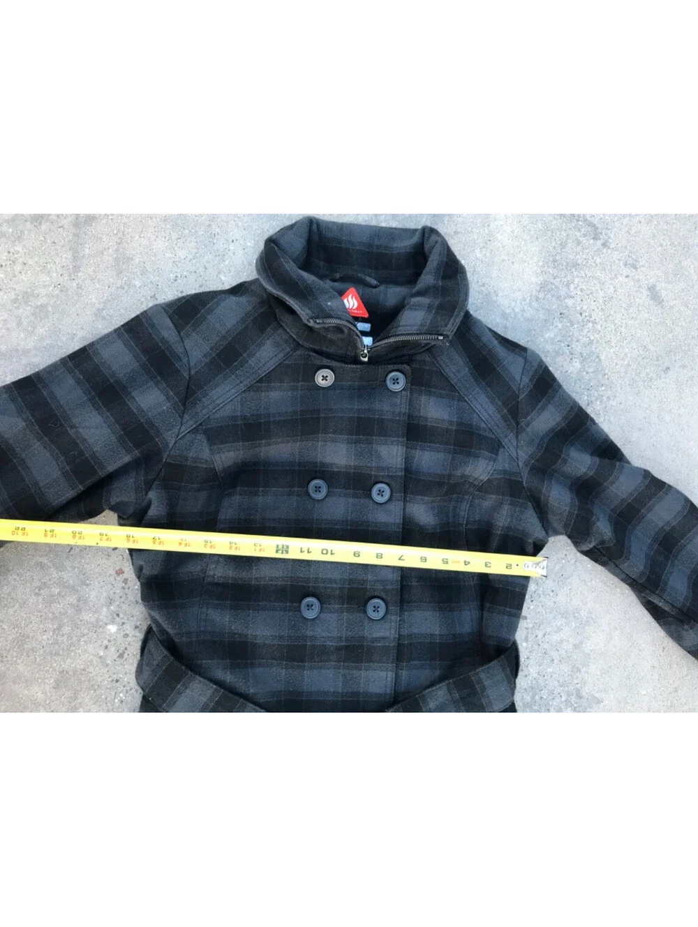 Womens Columbia Zenith Vista II Trench Heavy OmniHeat L Winter Jacket Coat Plaid